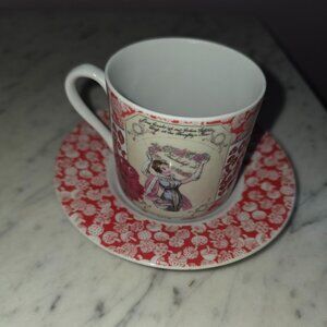 Vintage Gloria Vanderbilt Mushroom Demi Tasse Cup & Saucer Taste Setter Japan